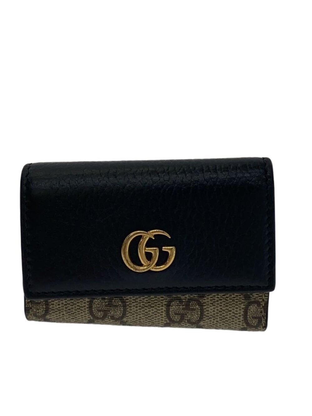 Gucci Double G Bicolor Key Case Wallet Black All over